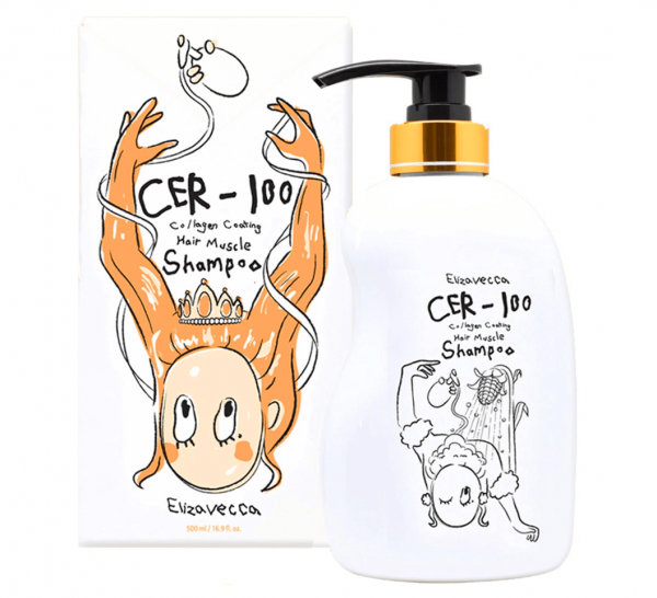 Шампунь для волос с коллагеном Elizavecca CER-100 Collagen Coating Hair Muscle Shampoo